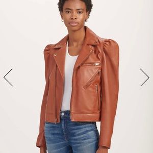 Seven for all mankind puff sleeve 7 zip Moro jacket